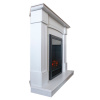 Каминокомплект ANDREA CORNER/АЛЬФА УГЛ. Беленый дуб с очагом Электроочаг FOBOS LUX RC/ФОБОС С ПУЛЬТОМ